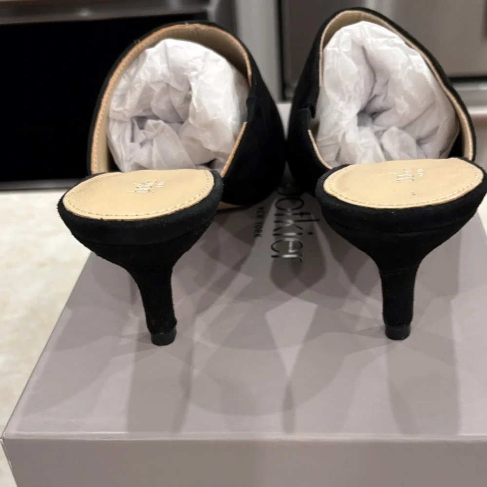 Botkier Black Suede Mules 2 1/2 inch heel - Picture 4 of 10